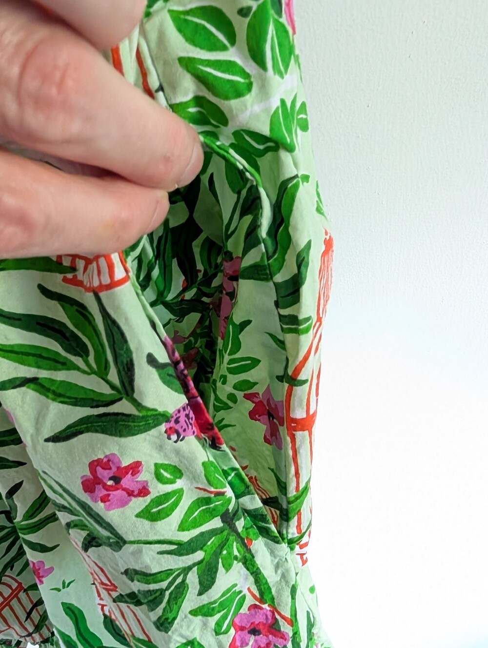 Printfresh Organic Cotton Floral Bird Print Night Gown Ruffle Hem & Sleeve Sz M - Picture 6 of 14
